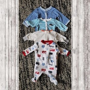 Set of 4 NB Baby Boy PJs